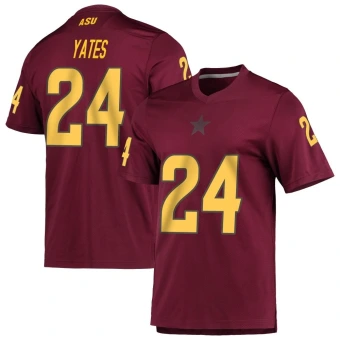 Men's Arizona State Sun Devils Isaac Yates Maroon AEROREADY Football Jersey - Replica